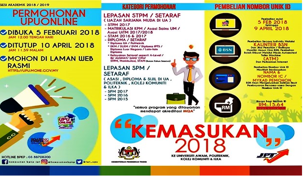 Semakan Permohonan Online UPU Sesi 2019/2020