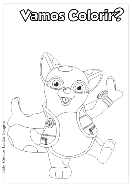 Agente Especial Urso Dotty desenho pra colorir