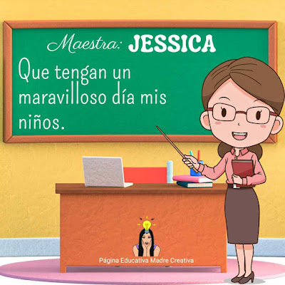 PIN de Maestra con nombre Jessica - Diseño 1