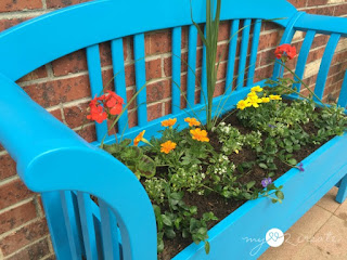 Bench Repurposed into a Planter, MyLove2Create