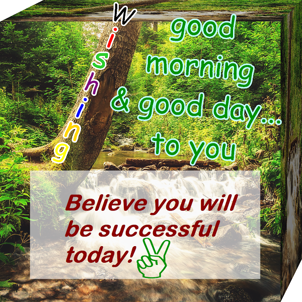 Good morning success motivation greeting