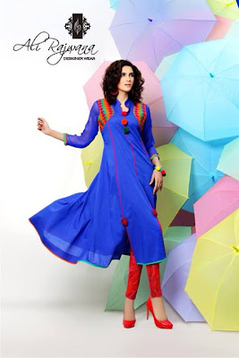 Ali Rajwana Colorful Long Shirts And Kurti’s Eid Collection 2013