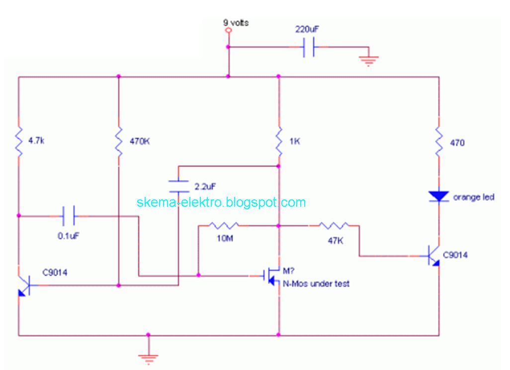 Alat Uji Mosfet schematic diagrams repair design and 