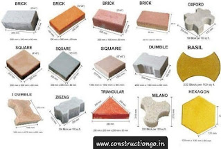 Different shape of paver block