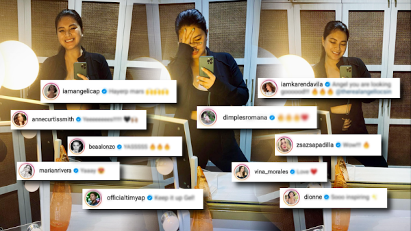 “Hayerp mars!” Angelica Panganiban, Marian Rivera, Bea Alonzo, Anne Curtis and other celebrities react to Angel Locsin’s recent post showing her leaner physique!