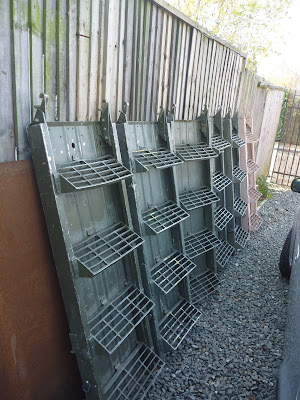 aluminium MOD entry steps, used on Bedford and DAF communications and workshop bodied trucks