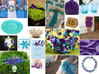 purple and turquoise wedding ideas