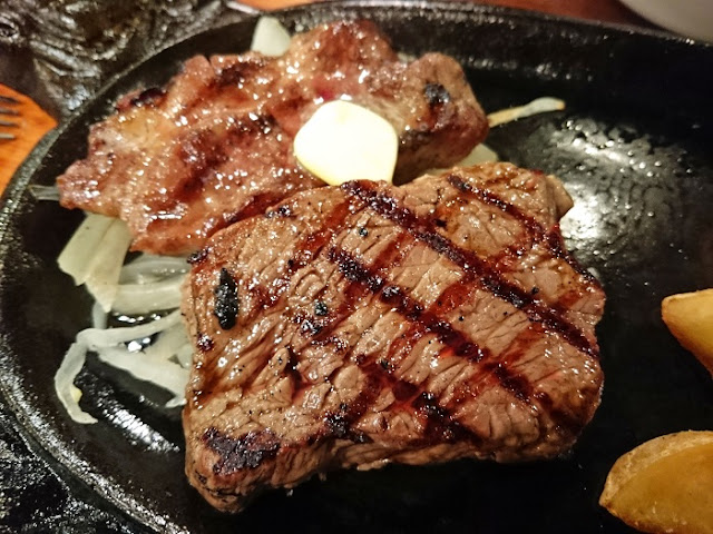 あぐー豚＆牛ステーキセットの写真