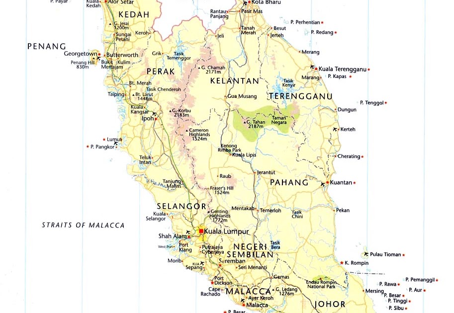  Peta  Kota Peta  Malaysia Barat 