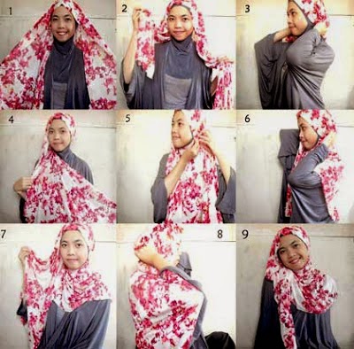 Model jilbab pashmina untuk kebaya dan cara memakainya