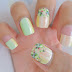 Pastel Dry brush and flowers Nail Wrap S1212