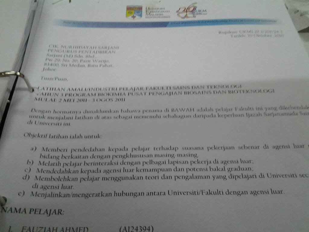 Surat Rasmi Kepada Kolej - Home Dac