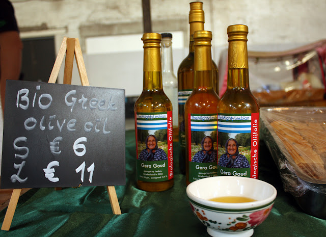 Biologisch, Grieks, Olijfolie, food market, Amsterdam, 