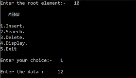 C code to implement Binary Search Tree | BST Program