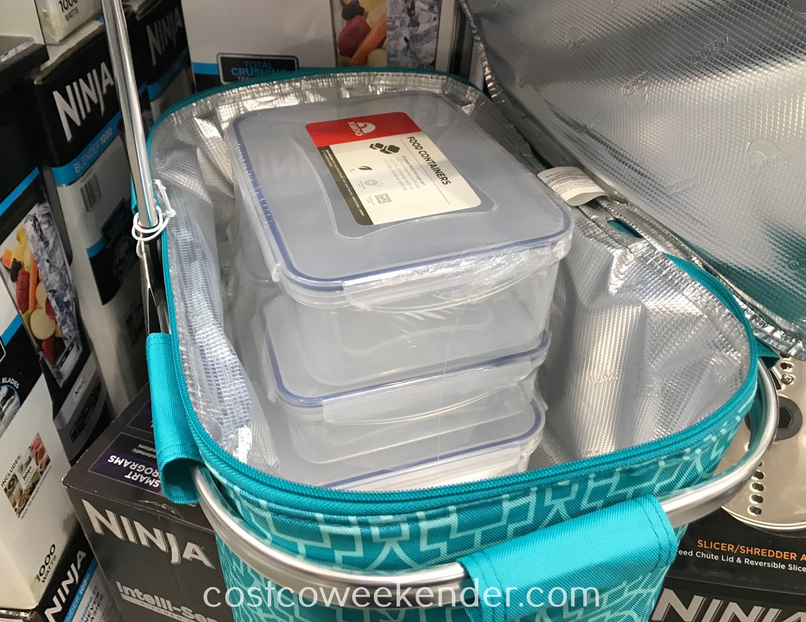 Igloo Party Basket With 8 Piece Food Storage Set Costco Weekender