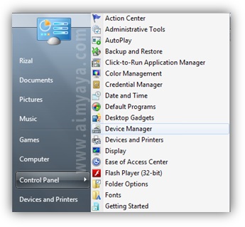  Gambar: Contoh Menu pada Control Panel di Windows 7