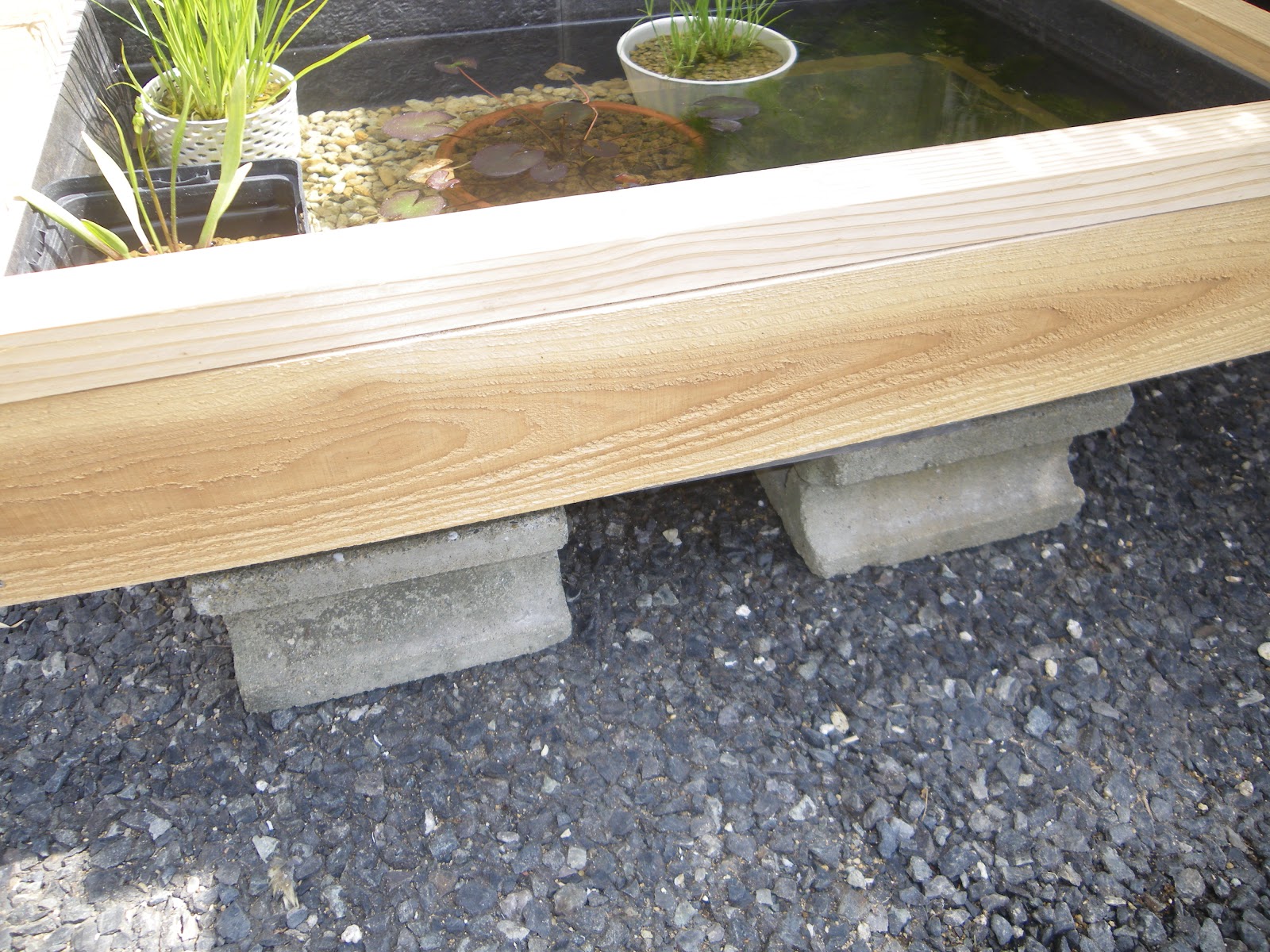 メダカのビオトープに屋根を製作 雨対策 夏の日差し対策 越冬対策 メダカの大工