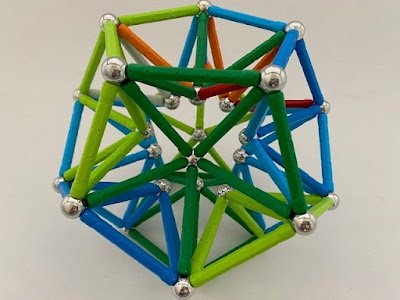 Dodecahedron built using Geomag construction set