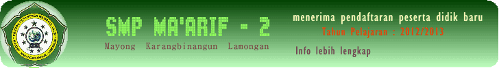 SMP MA'ARIF 2 Karangbinangun