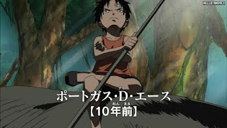 ワンピースアニメ 幼少期 493話 エース CV.阪口大助 | ONE PIECE Episode 493