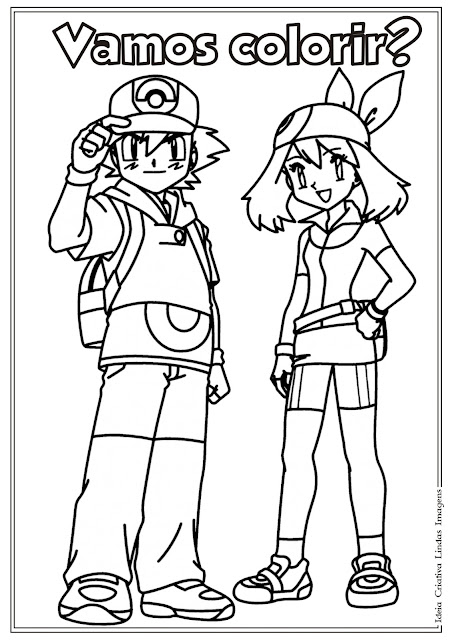 Desenho de Pokémon para colorir