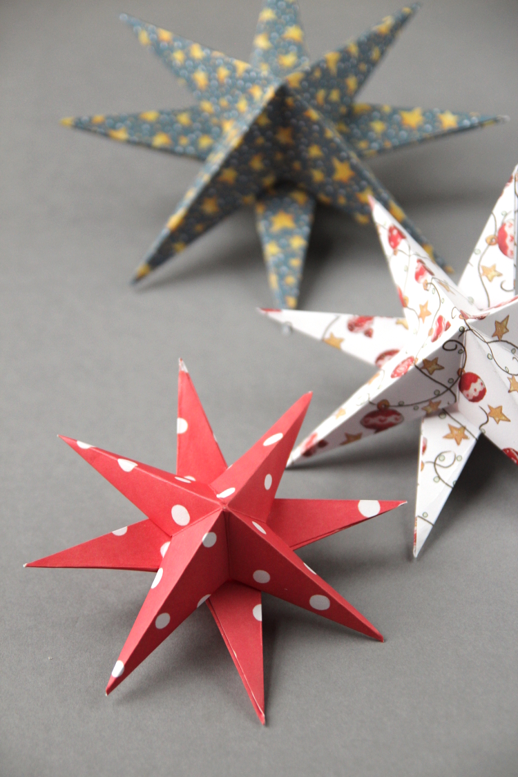  DIY  3D PAPER STAR  CHRISTMAS  DECORATIONS  Gathering Beauty