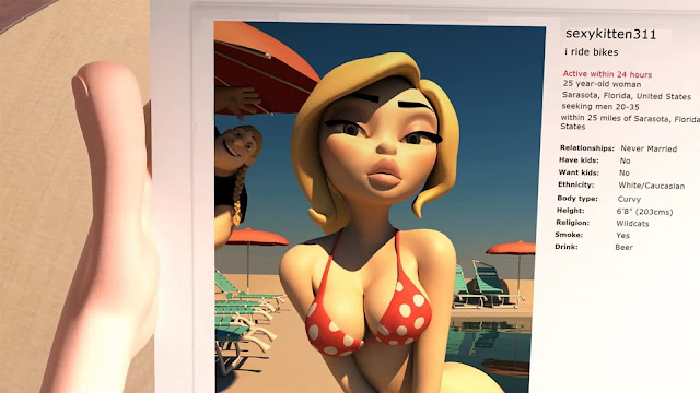 3D animated sexy blonde