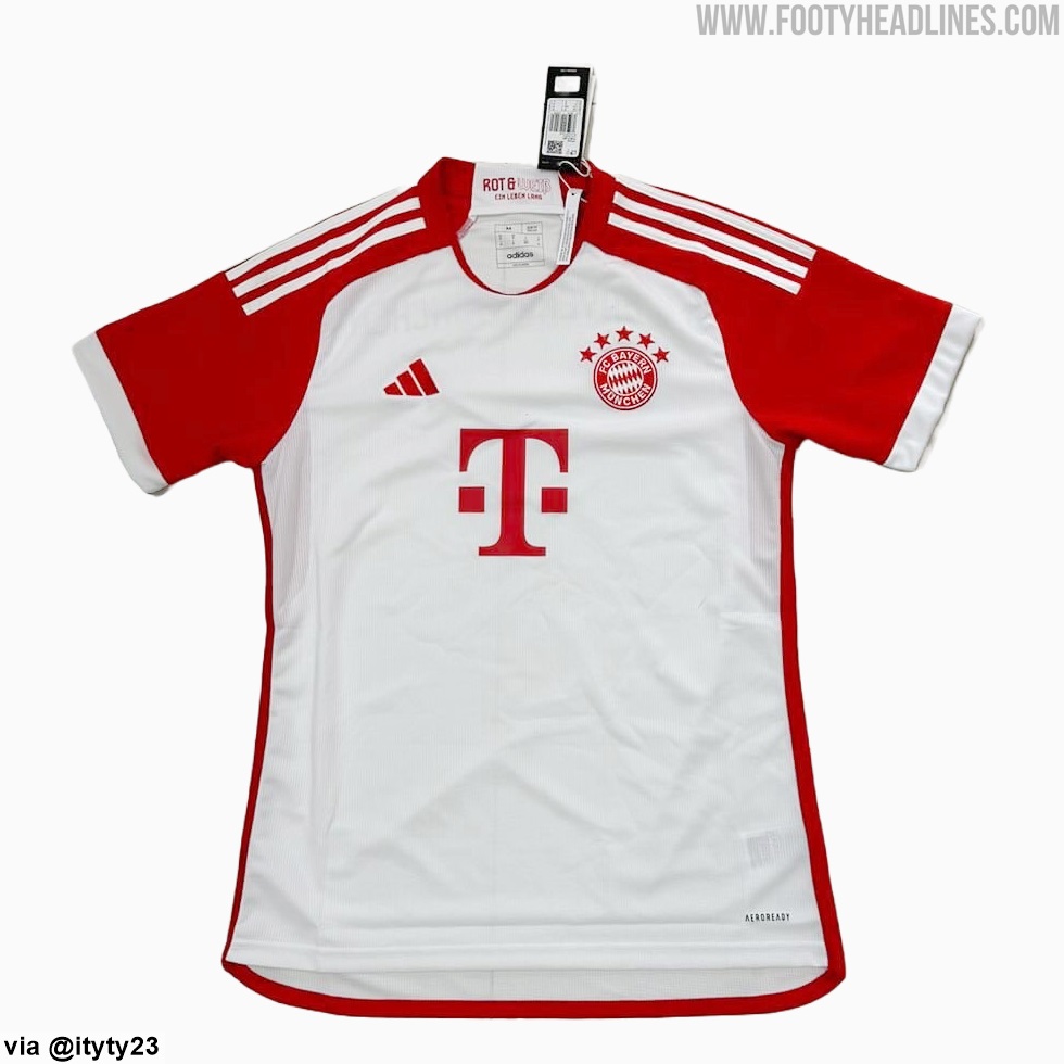 aangenaam Miniatuur Wakker worden 4 New Pictures: Bayern München 23-24 Home Kit Leaked - Footy Headlines