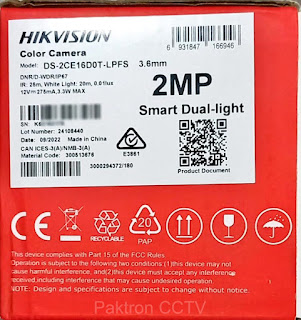 Hikvision Retail Packing with Model and Printed Serial Number