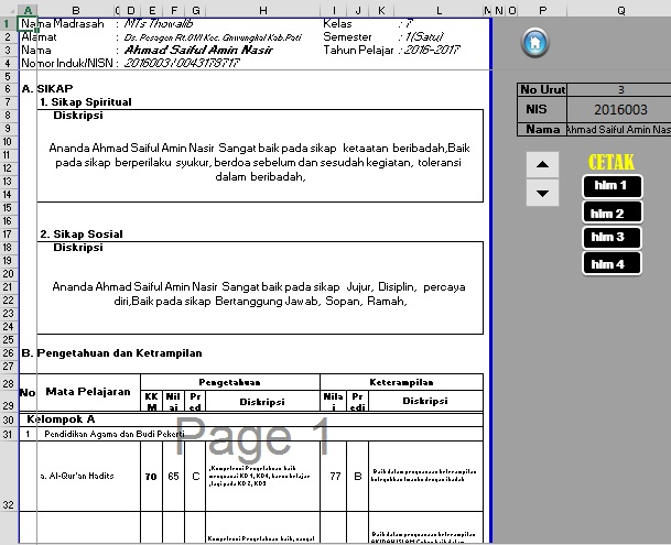 Contoh Deskripsi Nilai Sikap Kurikulum 2013 - Job Seeker