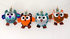 Sewn owl characters by welaughindoors