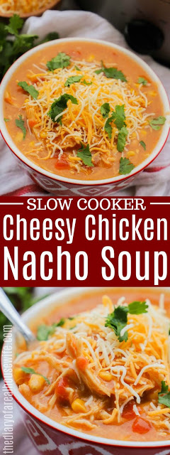 Slow Cooker Cheesy Chicken Nacho Soup