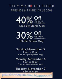 Free Printable Tommy Hilfiger Coupons