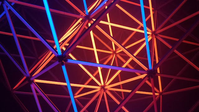 Wallpaper Neon, Shapes, Triangle, Lines