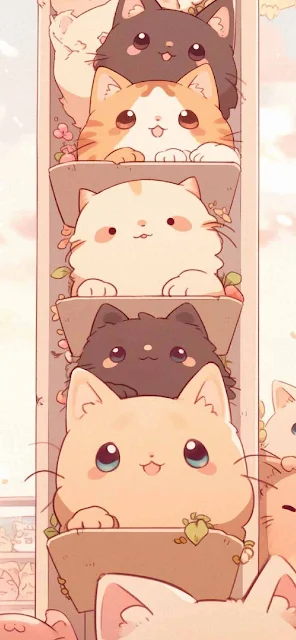 Papel de Parede Gatos Anime