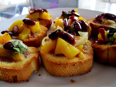 Veggie bean Bruschetta