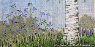 Under the Silver Birch (designed by Jo Butcher): Adding some purple flowers