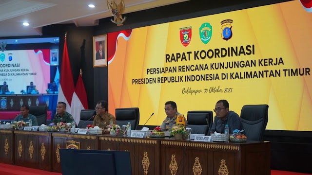 Jelang Kunjungan Kerja Presiden RI di Kalimantan Timur, Polda Kaltim Hadiri Rapat Kesiapan Pengamanan