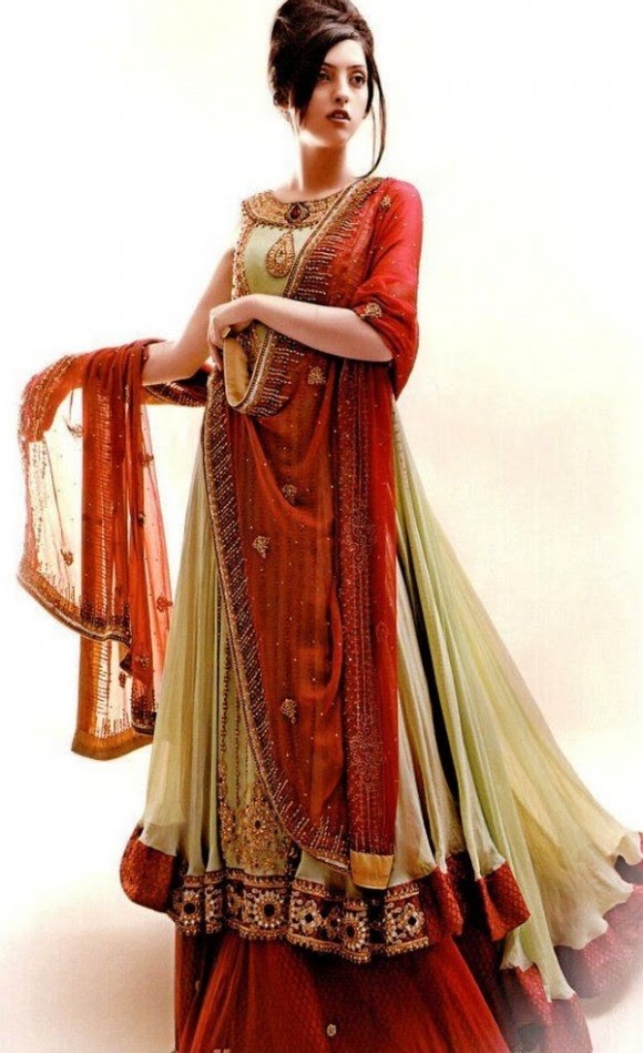 New Pakistani Maxi Dresses For Women Latest Images 2014 