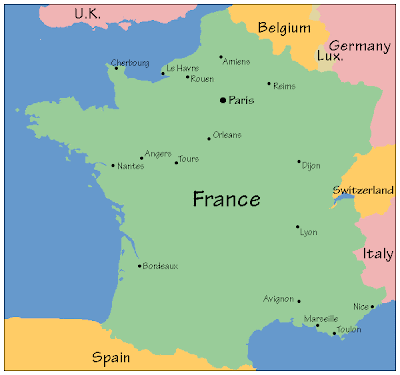 Mapa de Francia Ciudade