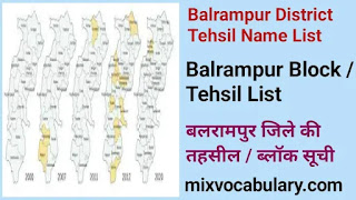 Balrampur block list