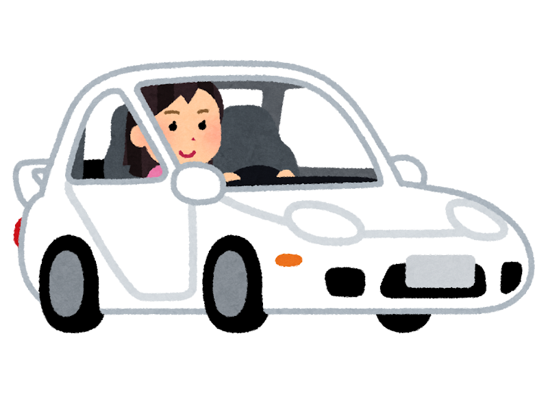 スポーツカーを運転する人のイラスト 女性 かわいいフリー素材集 いらすとや