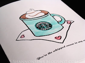 Easy watercolor painting - starbucks mug painting with watercolor paints made from washable markers
