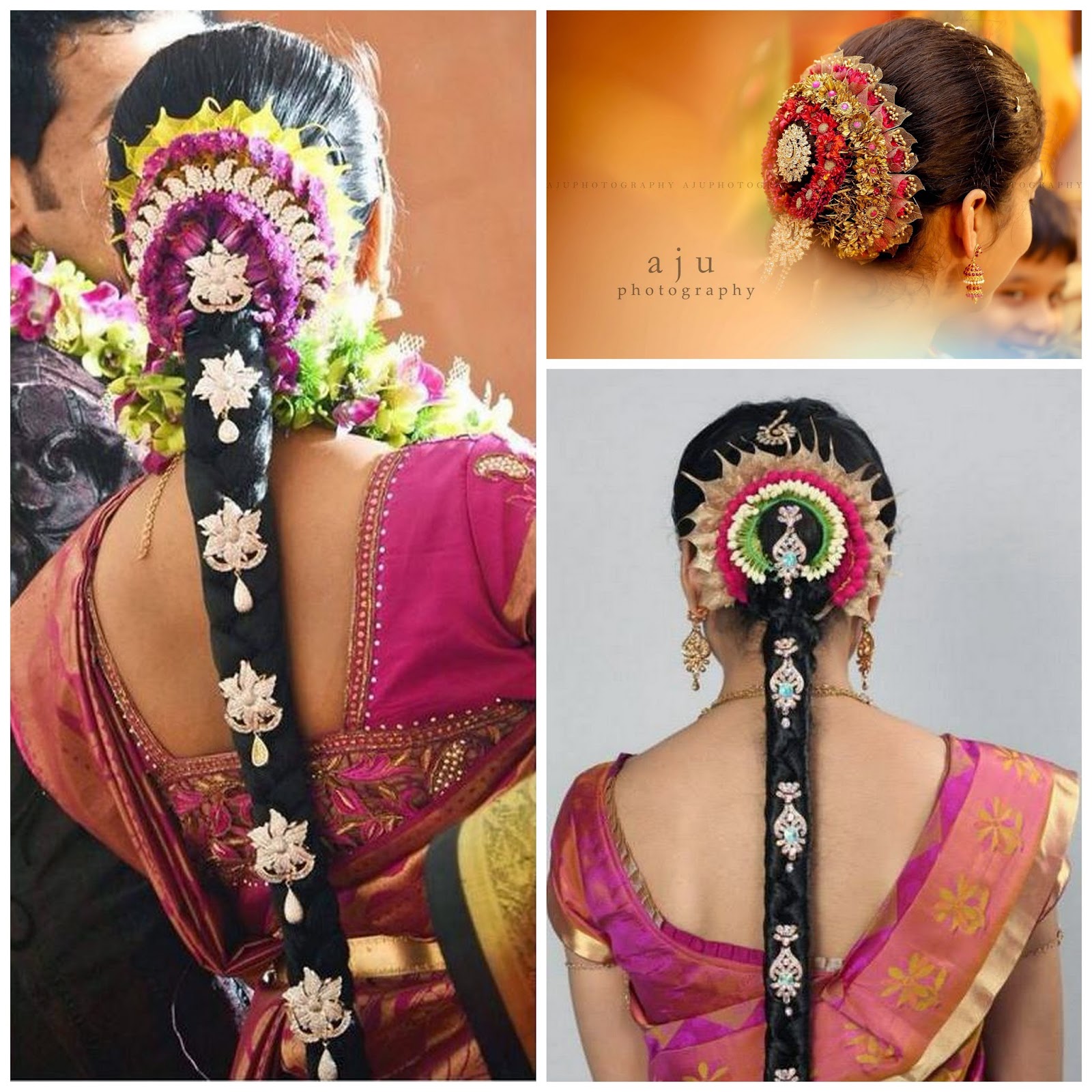 Pelli poola Jada: SouthIndian Bridal Hairstyles with flowers