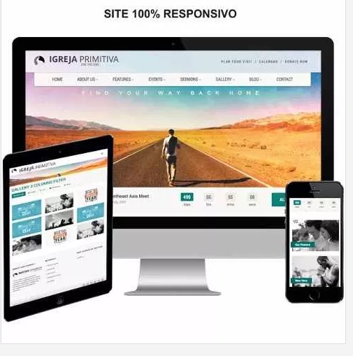 Mega Site Para Igreja 100% Administrável E Responsivo