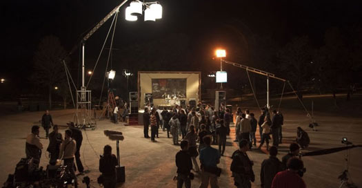 Set de Somos Tão Jovens, cinebiografia de Renato Russo