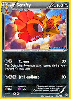 Scrafty Flashfire Pokemon Card