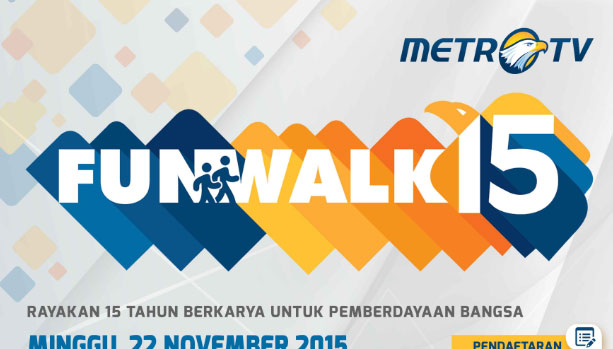 Kemeriaan Funwalk HUT ke-15 tahun Metrotv