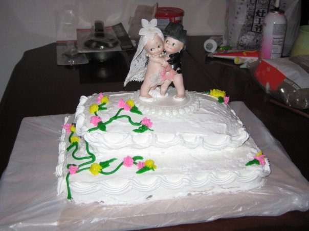 In China wedding cakes are not usually part of the tradition