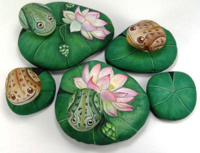 painted pebbles design ideas